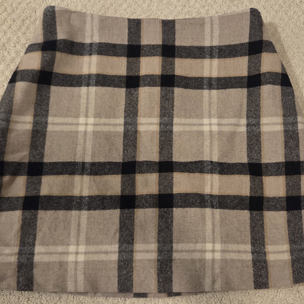 Aritzia Wilfred A-Line Wool And Cashmere Plaid Skirt